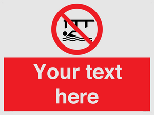 Custom Do not swim in the vicinity of piers